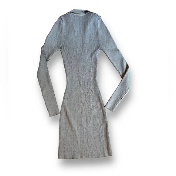 REVOLVE X SER.O.YA BOA RIBBED KNIT beige long sleeve mini DRESS Size XS Bodycon - Picture 8 of 11